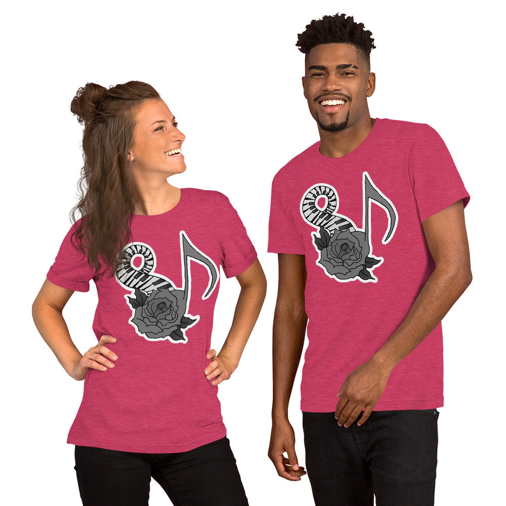 Musical Rose Short-Sleeve Unisex T-Shirt