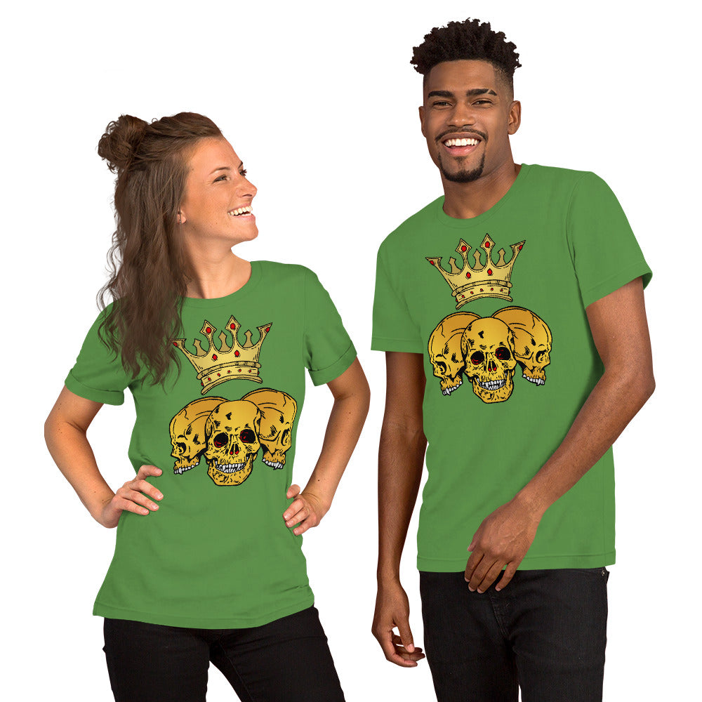 Triple Skull Crown Unisex t-shirt