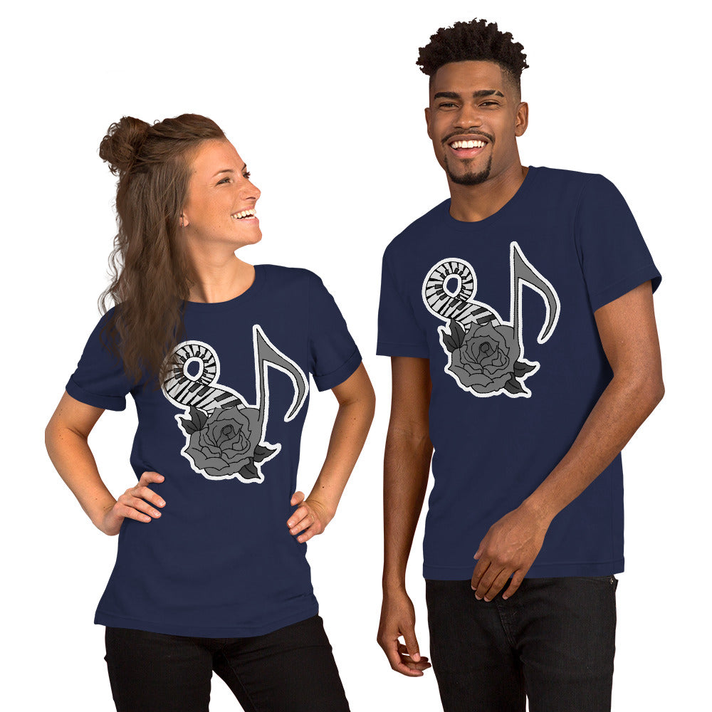 Musical Rose Short-Sleeve Unisex T-Shirt