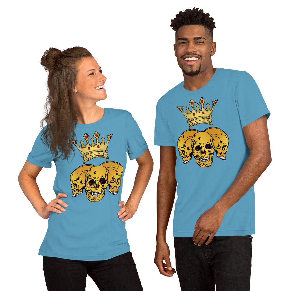 Triple Skull Crown Unisex t-shirt