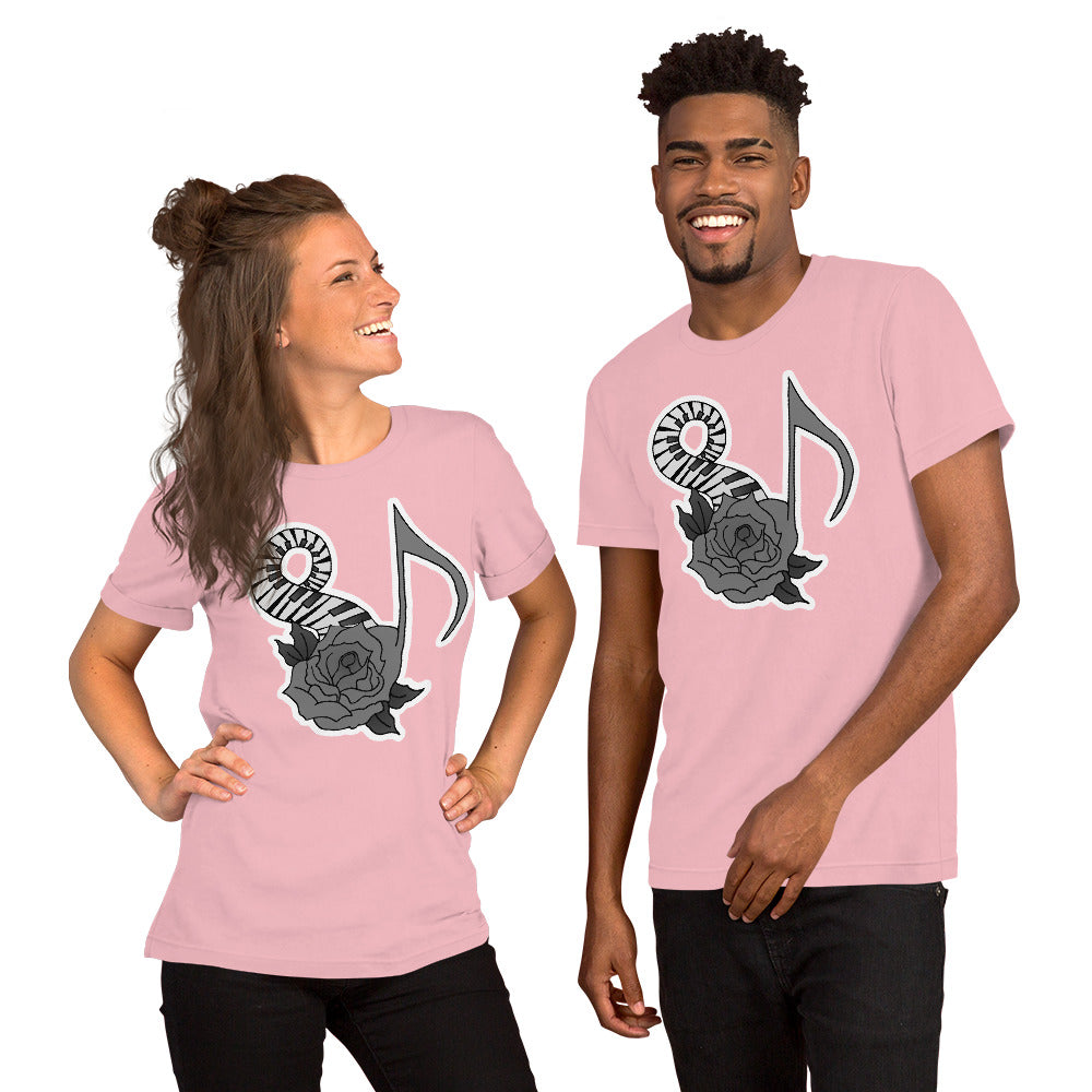 Musical Rose Short-Sleeve Unisex T-Shirt