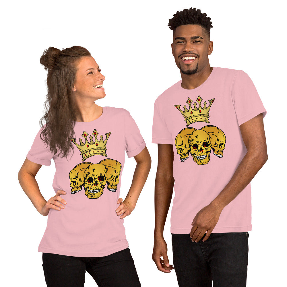 Triple Skull Crown Unisex t-shirt