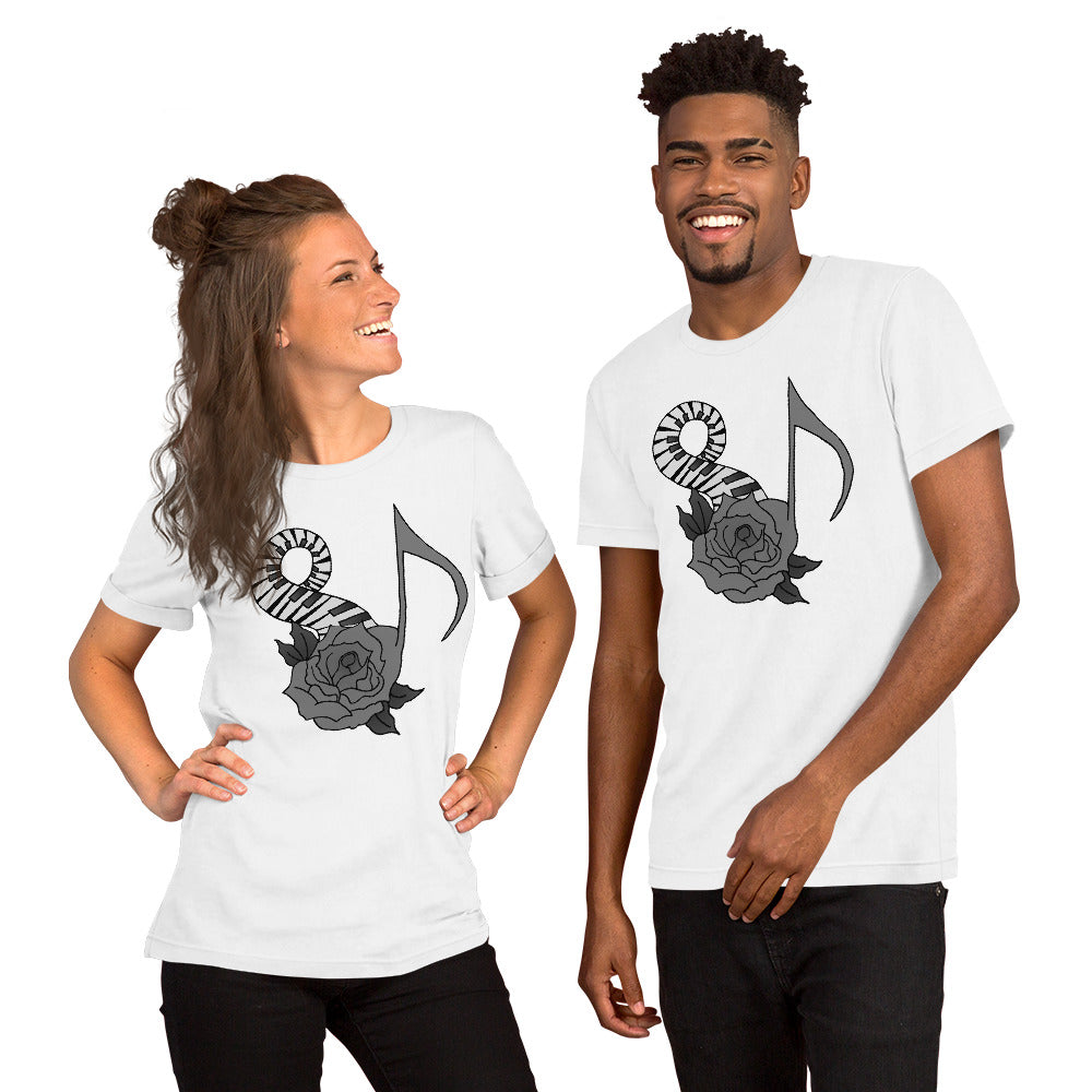 Musical Rose Short-Sleeve Unisex T-Shirt