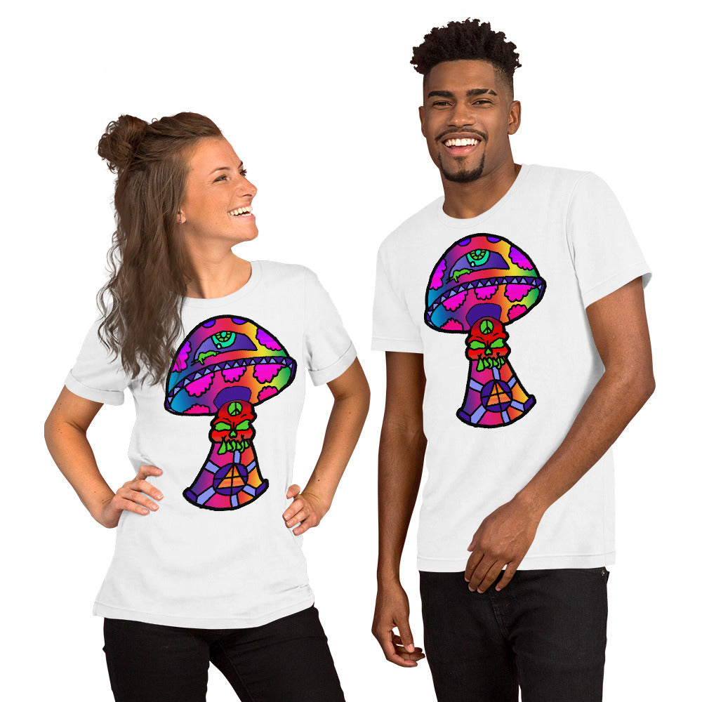 Rainbow Skull Shroom Short-Sleeve Unisex T-Shirt