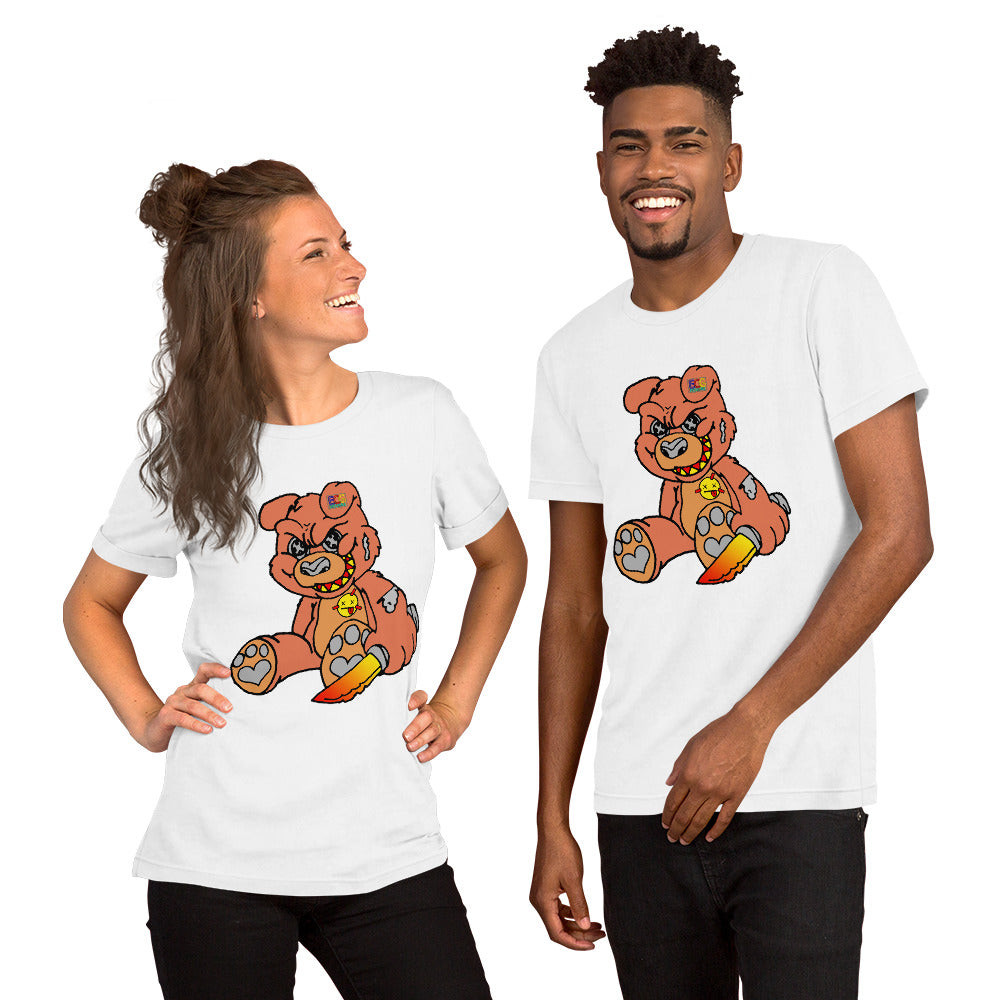 Orange Demon Bear Short-Sleeve Unisex T-Shirt