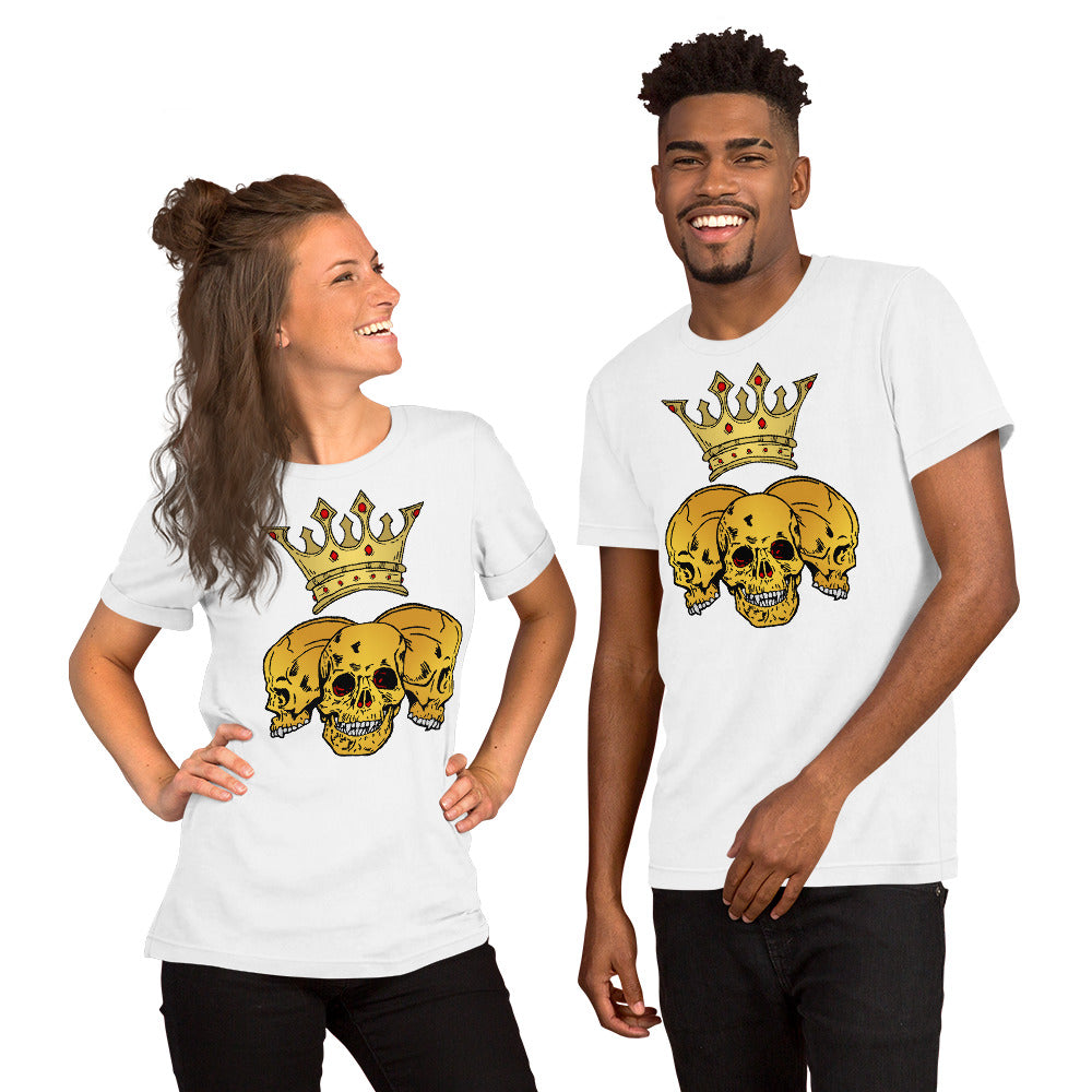 Triple Skull Crown Unisex t-shirt